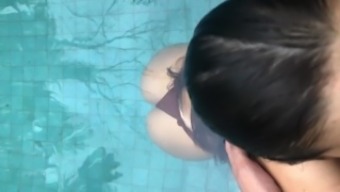I Welcomed Him To Paradise With A Blowjob In The Pool