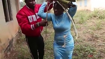 A Blind Woman Went To Fetch Some Firewood In The Bush, A Village Prince Came To Help Her Then Took Her Home For A Nice Fuck