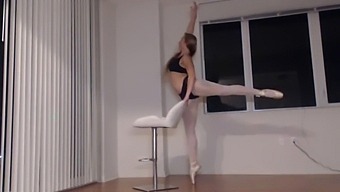 Topless Beautiful Blonde Ballet Tease Cam Show