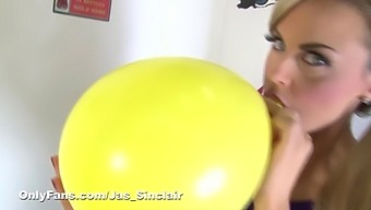 The Cheerleader And Her Big Balloons. Pop Or Not! Pt1