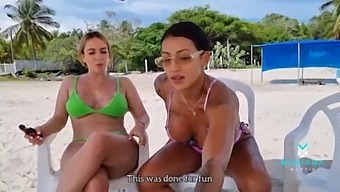 Three Porn Actresses Have Lesbian Sex On A Colombian Nudist Beach- Big Squirt Mariana Martix - Sara Blonde - Kourtney Love