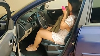 Horny Milf Almost Caught Masturbating Her Son'S Friend Car