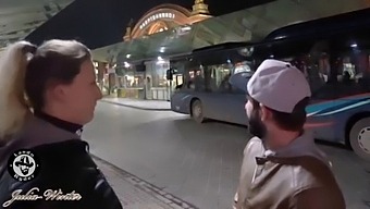 2 Germans Fucking At A Train Station!!