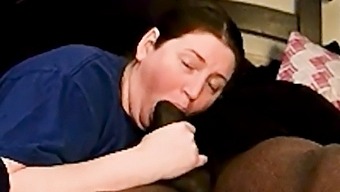 Succulent Samantha Swallowing A Black Cock