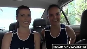 Three Teen Cheerleaders Make Sextape In The Ride Home - Reality Kings