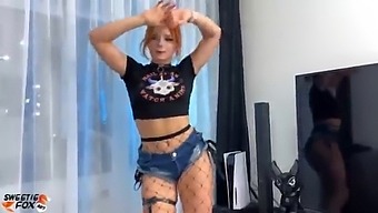 Hard Fucking Redhead Girl In Jeans Shorts And Cum In Throat