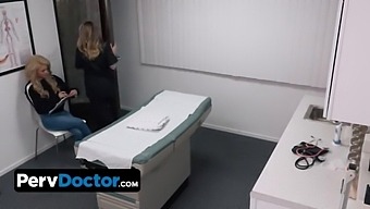 Pervdoctor - Overly Sensual Babe Gets Fingered And Fucked By Her Doctor And The Nurse During Exam