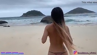 Hot Blonde Having Sex On The Beach With Her Husband And Still Let The Fan Participate. ( Melissa Lisboa & John Coffee )