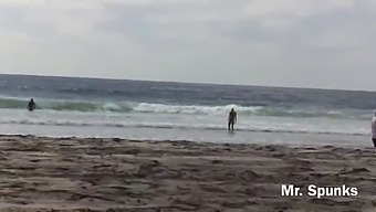 People Watch Her Suck Cock & Swallow Cum On A Nude Beach