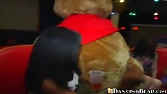 Dancing Bear - Gang Of Hoes Receiving Gift Of Dick From Hung Male Strippers At Wild Cfnm Party
