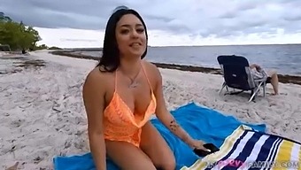 Bored As Fuck... So My Stepsis Lets Me Bang Her Quick On Public Beach! - Serena Santos -