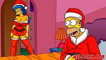 Troca De Presentes De Natal: Esposa Dada A Mendigos Pelo Marido. Simpsons Hentai
