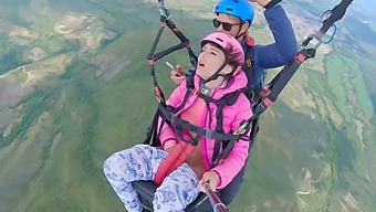 Squirting While Paragliding In 2200 M Above The Sea ( 7000 Feet )