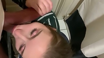 Pov Blowjob In The Bathroom With A Big Cock And Creampie
