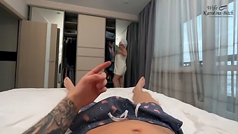 Step Fantasy: A Teen With Big Natural Tits Cumming On Camera