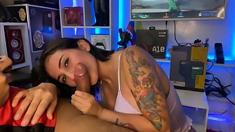 Latina Teen Gets Her Mouth Filled With Big Cum