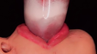 Exclusive Close Up Of Teen'S Mouth Job That Makes Him Cum Twice In Condom